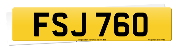 Registration number FSJ 760